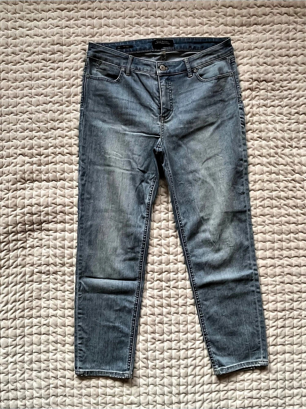 Talbots Flawless Five-Pocket Slim Ankle Jeans Blue Waist 10 Petite